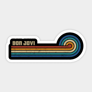 Bon Jovi - Retro Sunset Sticker